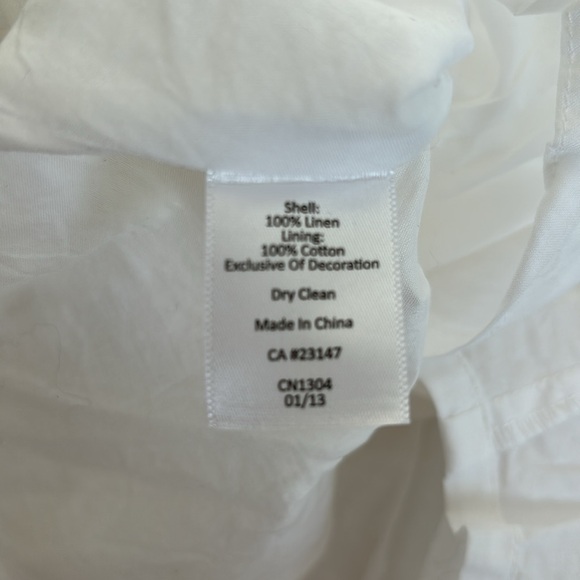 Talbots Linen Eyelet Sleeveless Midi Length Dress. Size 8. White - Picture 10 of 10